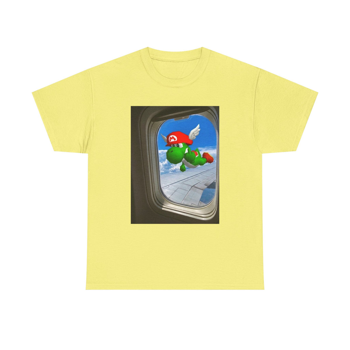 Yoshi Giving The Finger Airplane View Tee