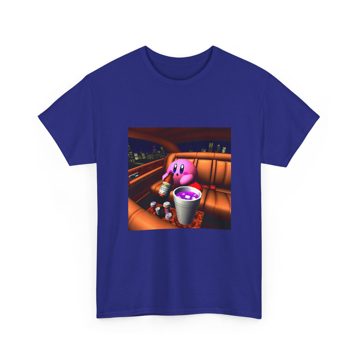 Kirby Sipping Lean In The Car Tee