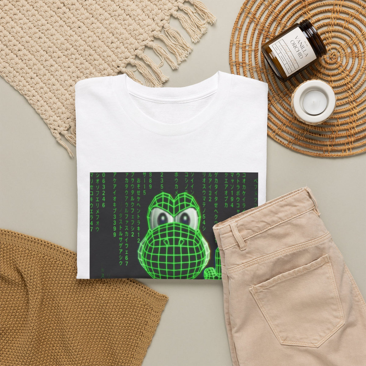 Matrix Yoshi Flipping The Bird Tee