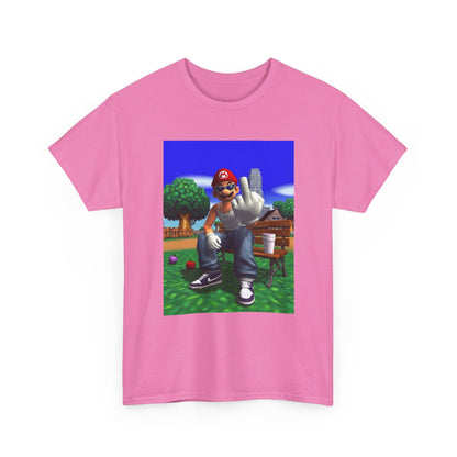 Thug Mario Flipping The Bird Tee