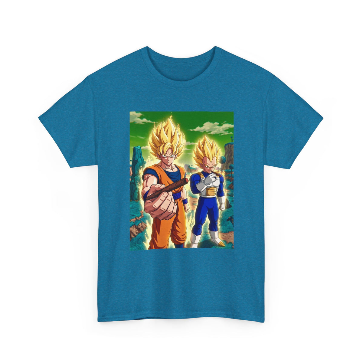 Goku and Vegeta Powering Up With Blunts