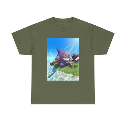 Gengar and Gastly Getting High Beachside