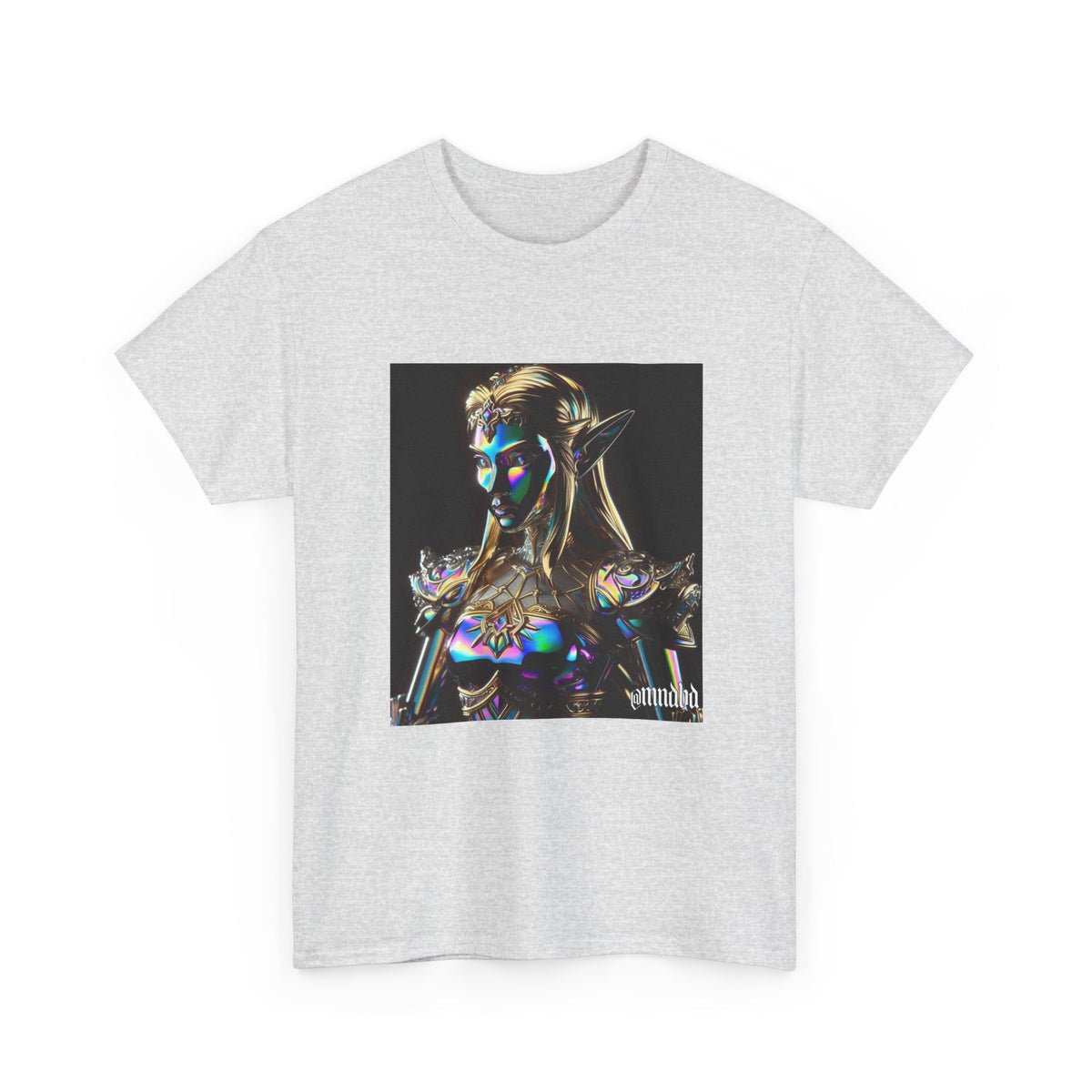 Iridescent Elven Warrior Princess Chrome Tee