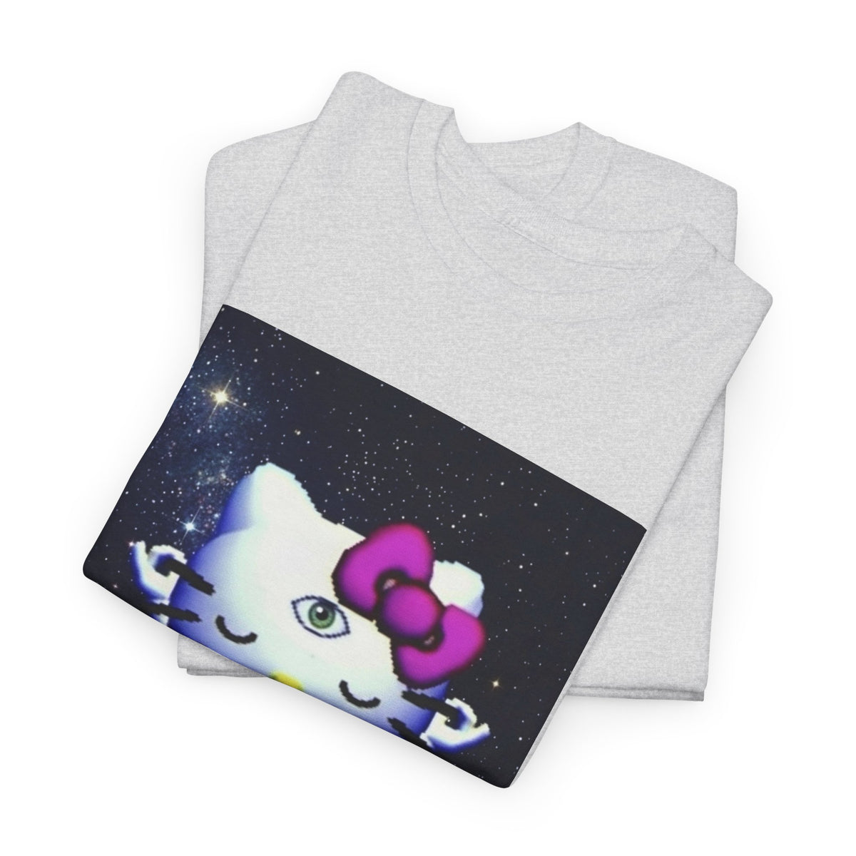 Third Eye Kitty Meditating In Space Tee