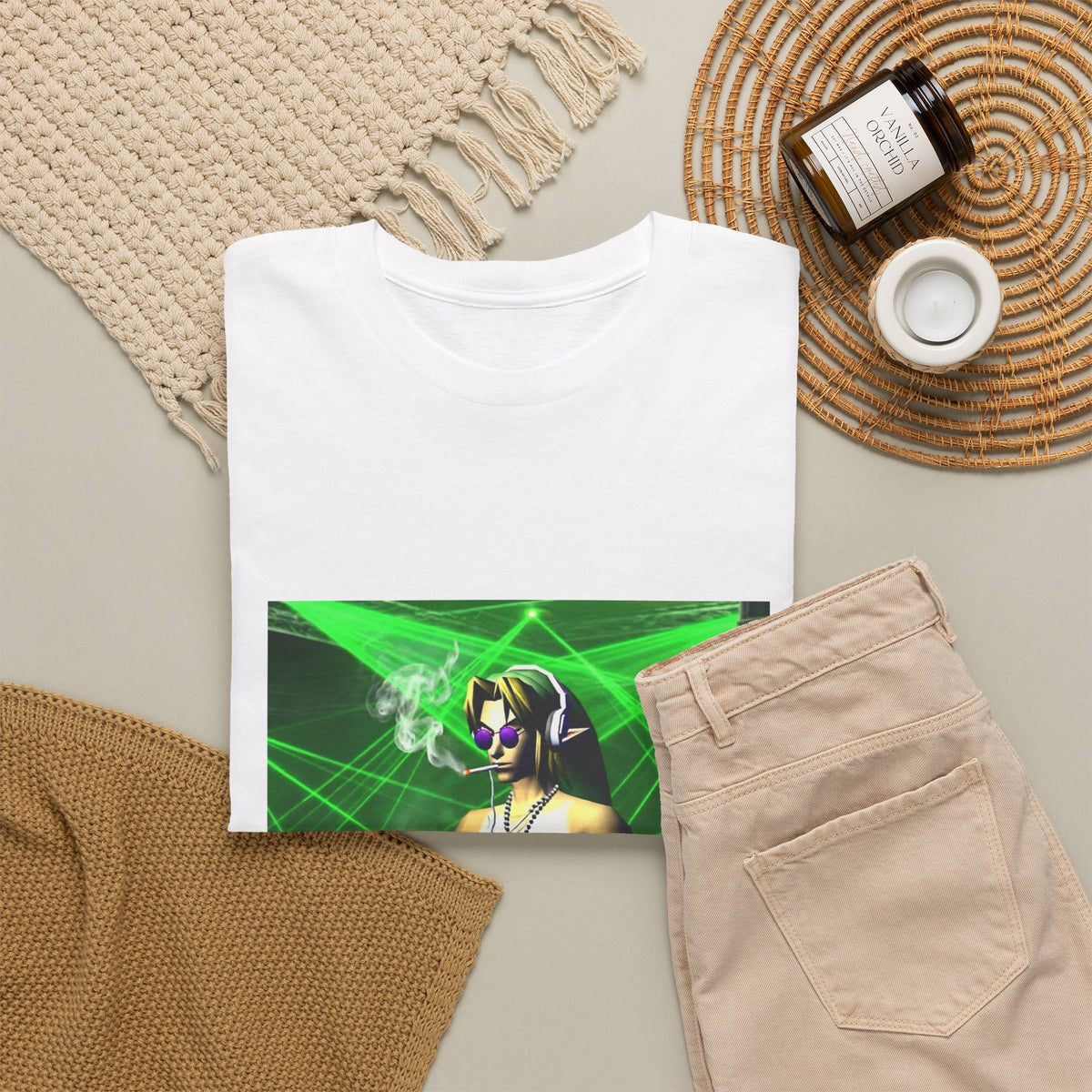 DJ Link Smoking At The Rave Tee
