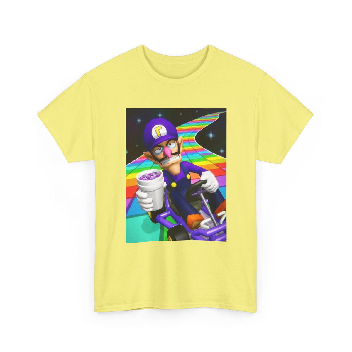 Waluigi Karting With Purple Drank Tee