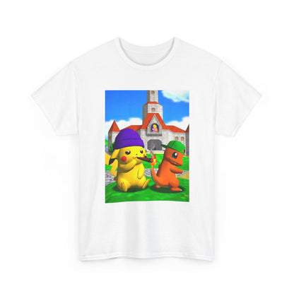 Pikachu And Charmander Chilling At Peach's Castle Tee