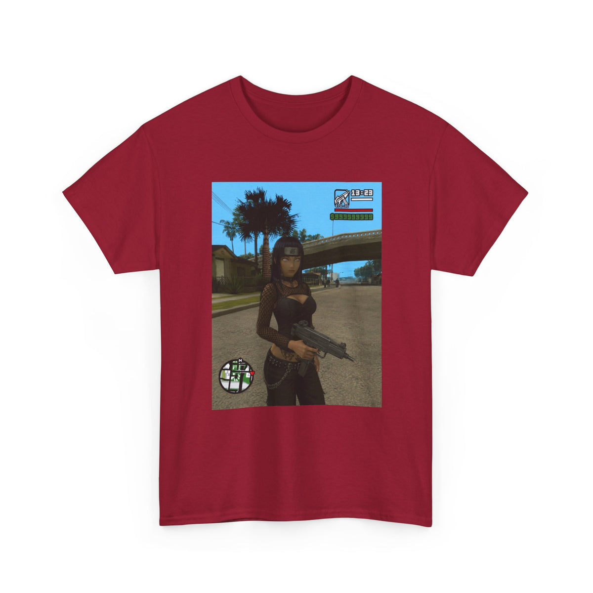 Anime Assassin Girl Holding Gun Tee