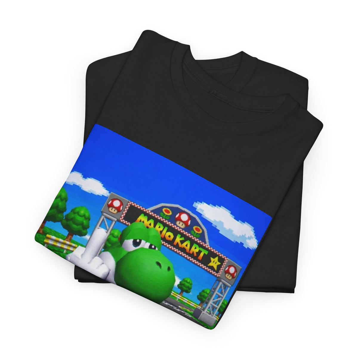 Yoshi Flipping Off In Mario Kart