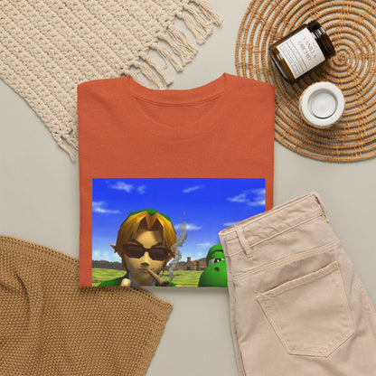 Link And Yoshi Flipping Off The World Tee