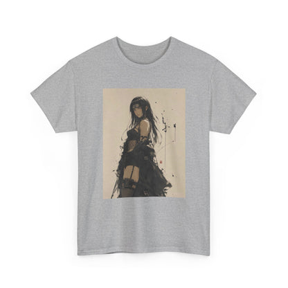 Anime Goth Girl Standing Confidently Tee