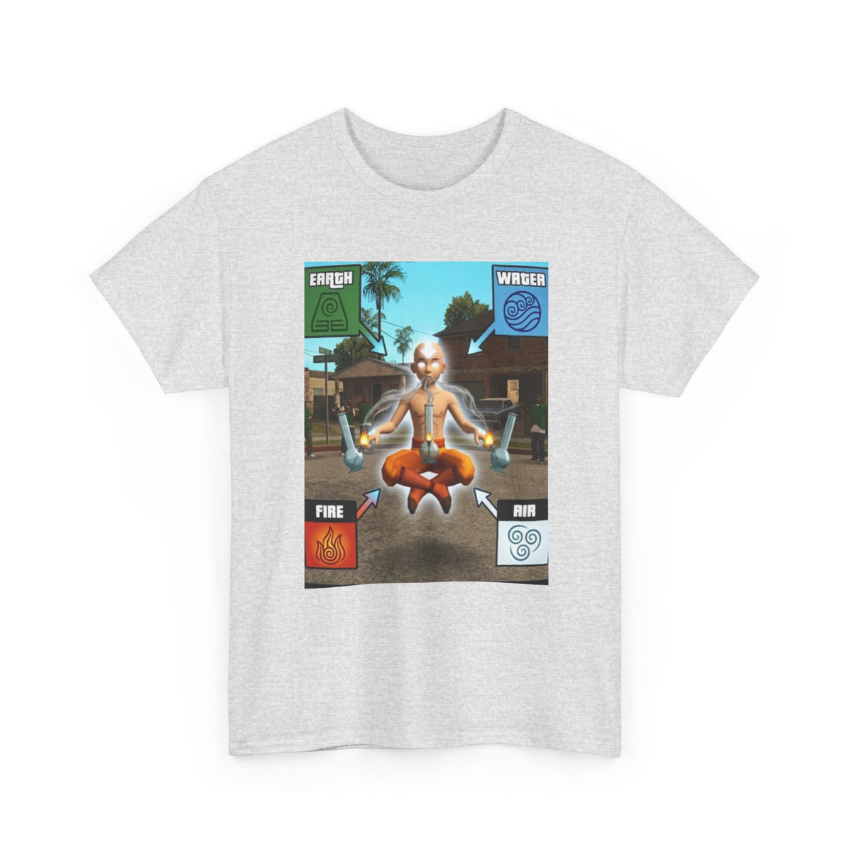Avatar Aang Element Bending With Bongs Tee