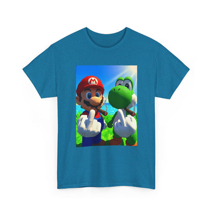 Mario And Yoshi Flipping The Bird