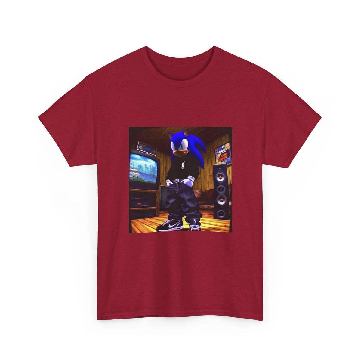 Sonic Drip Posing In A Retro Room