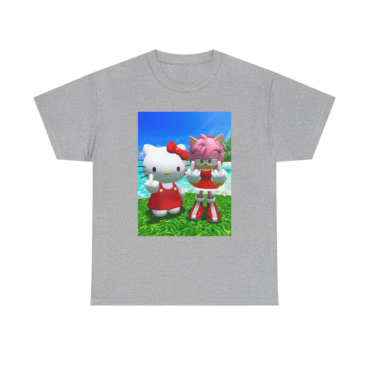 Hello Kitty and Amy Flipping Off Tee