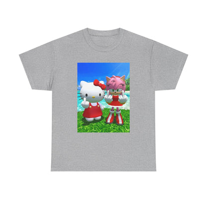 Hello Kitty and Amy Flipping Off Tee