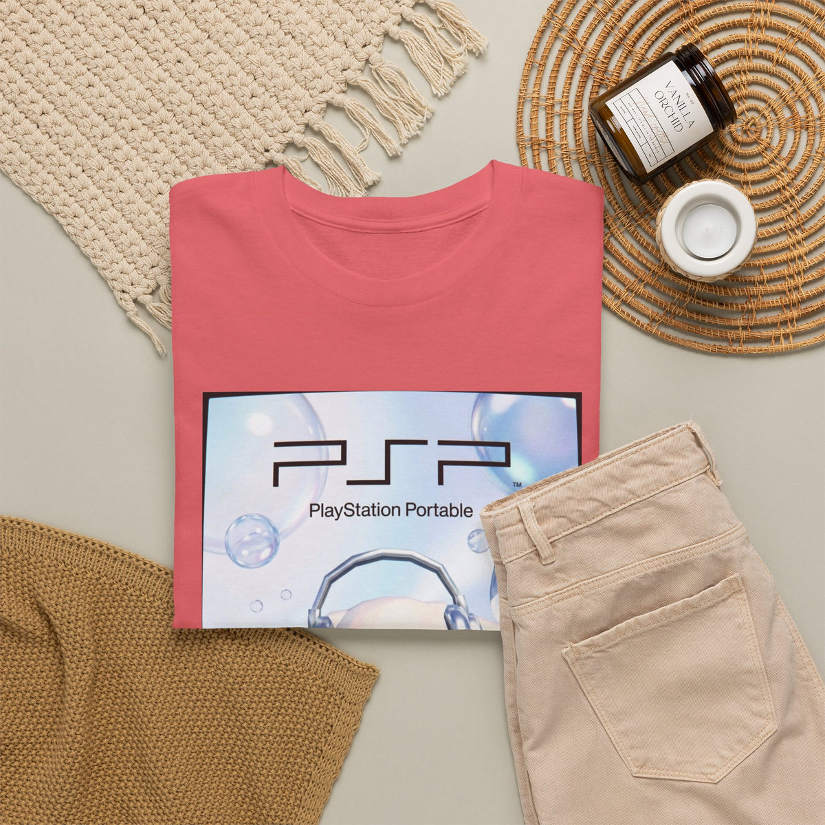 Cinnamoroll Gaming With A PlayStation Portable