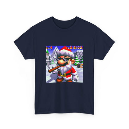 Deal With It Santa Mario Smoking Blunt Tee