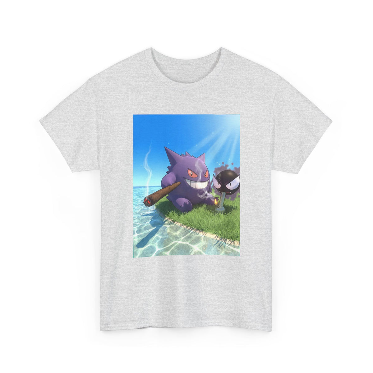 Gengar and Gastly Getting High Beachside