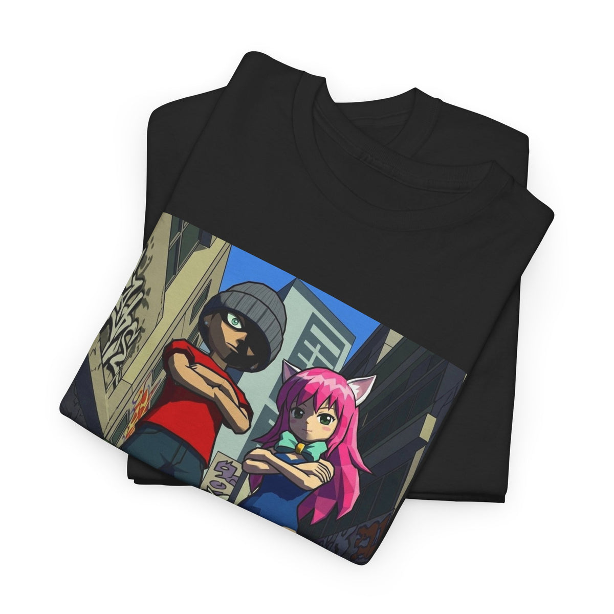 Urban Duo Standoff In Graffiti Alley Tee