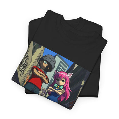Urban Duo Standoff In Graffiti Alley Tee