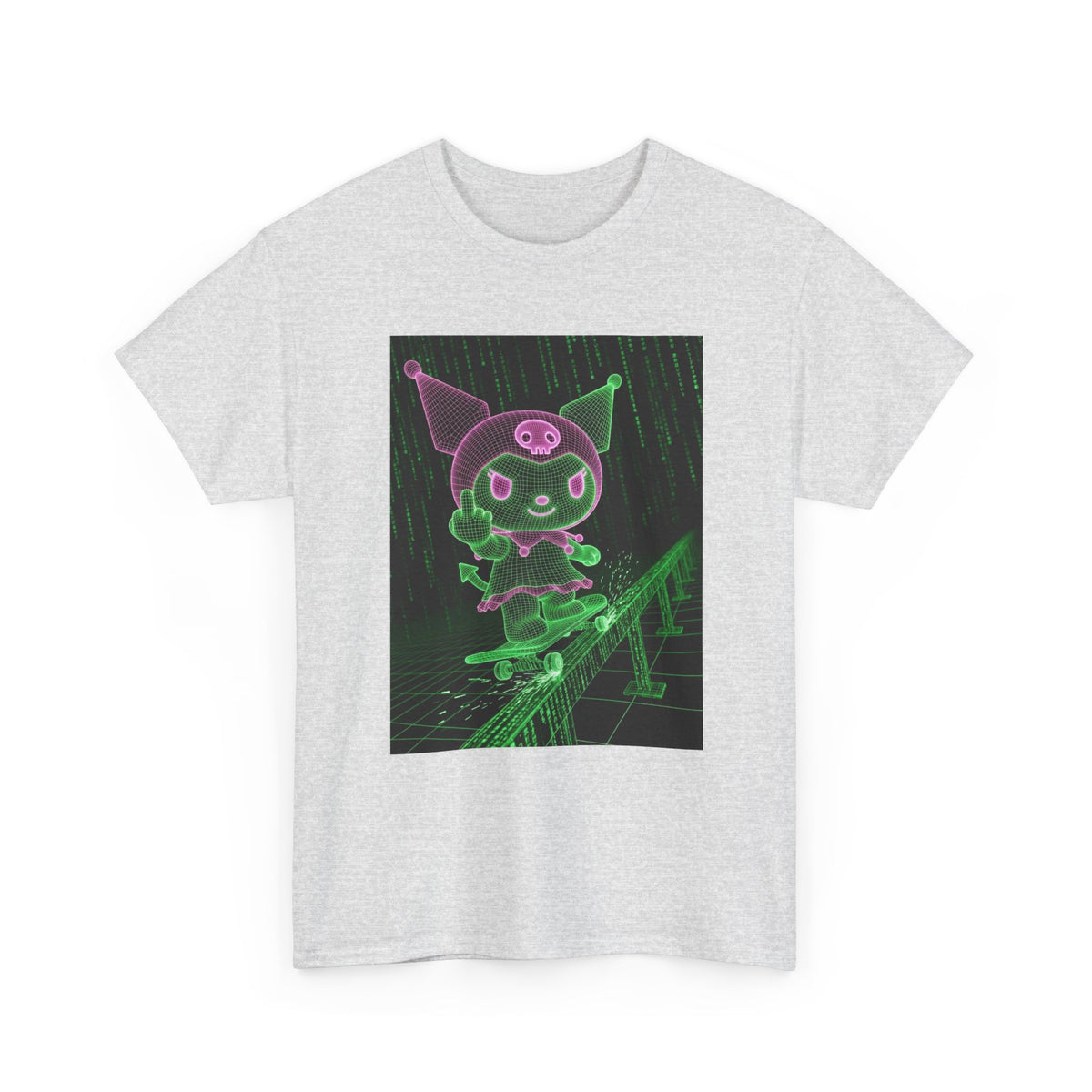 Wireframe Kuromi Skates And Flips The Bird