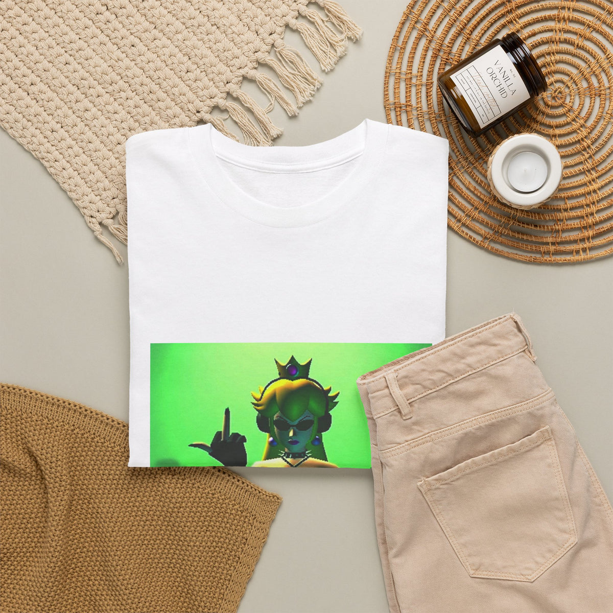 Gothic Peach DJ Flipping The Bird Tee
