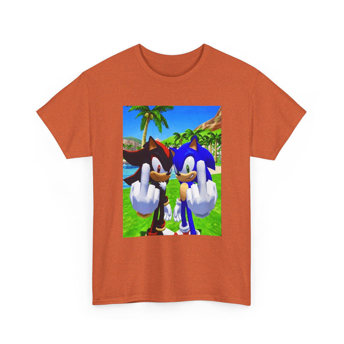 Sonic And Shadow Flipping The Bird Tee