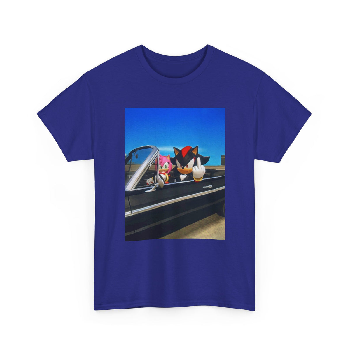 Shadow and Amy Flipping Off The World Tee