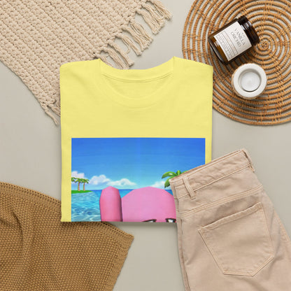 Kirby Giving The Finger Island Scene Tee