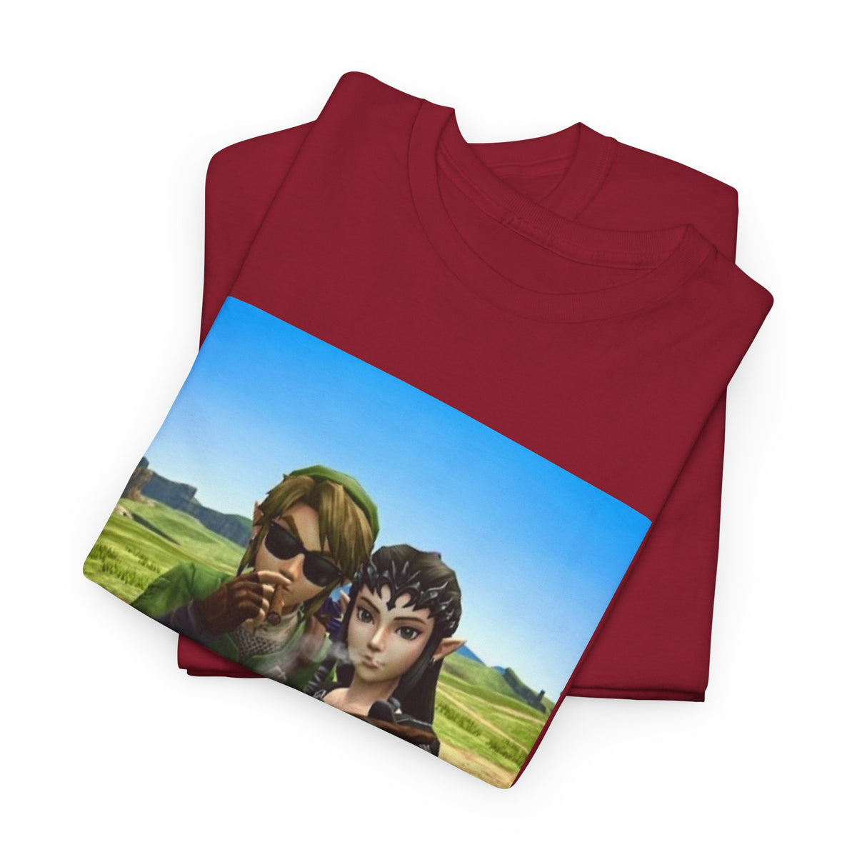 Link And Zelda Smoking Cigars Tee