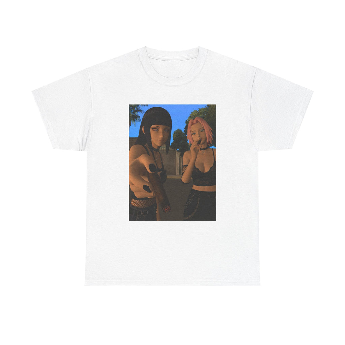 Goth Hinata And Sakura Smoking Blunts