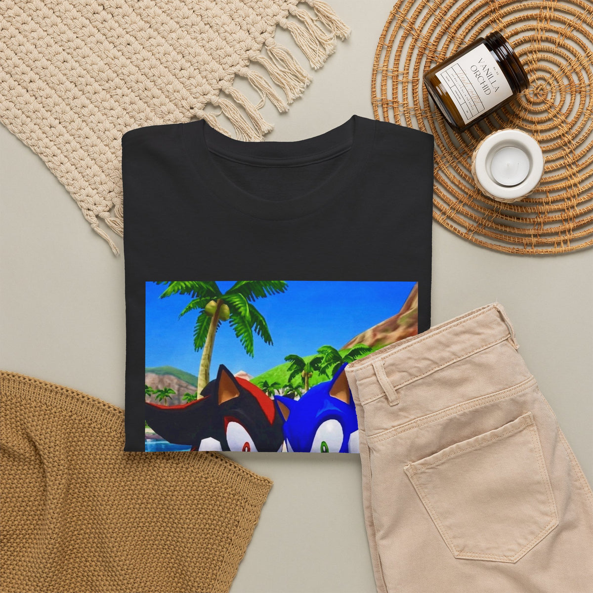 Sonic And Shadow Flipping The Bird Tee