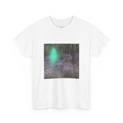 Visitor Exploring Neon Alley Tee