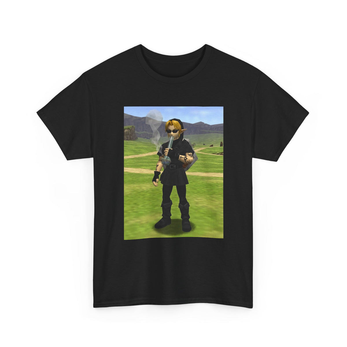 Edgy Dark Link Bong Hit Tee