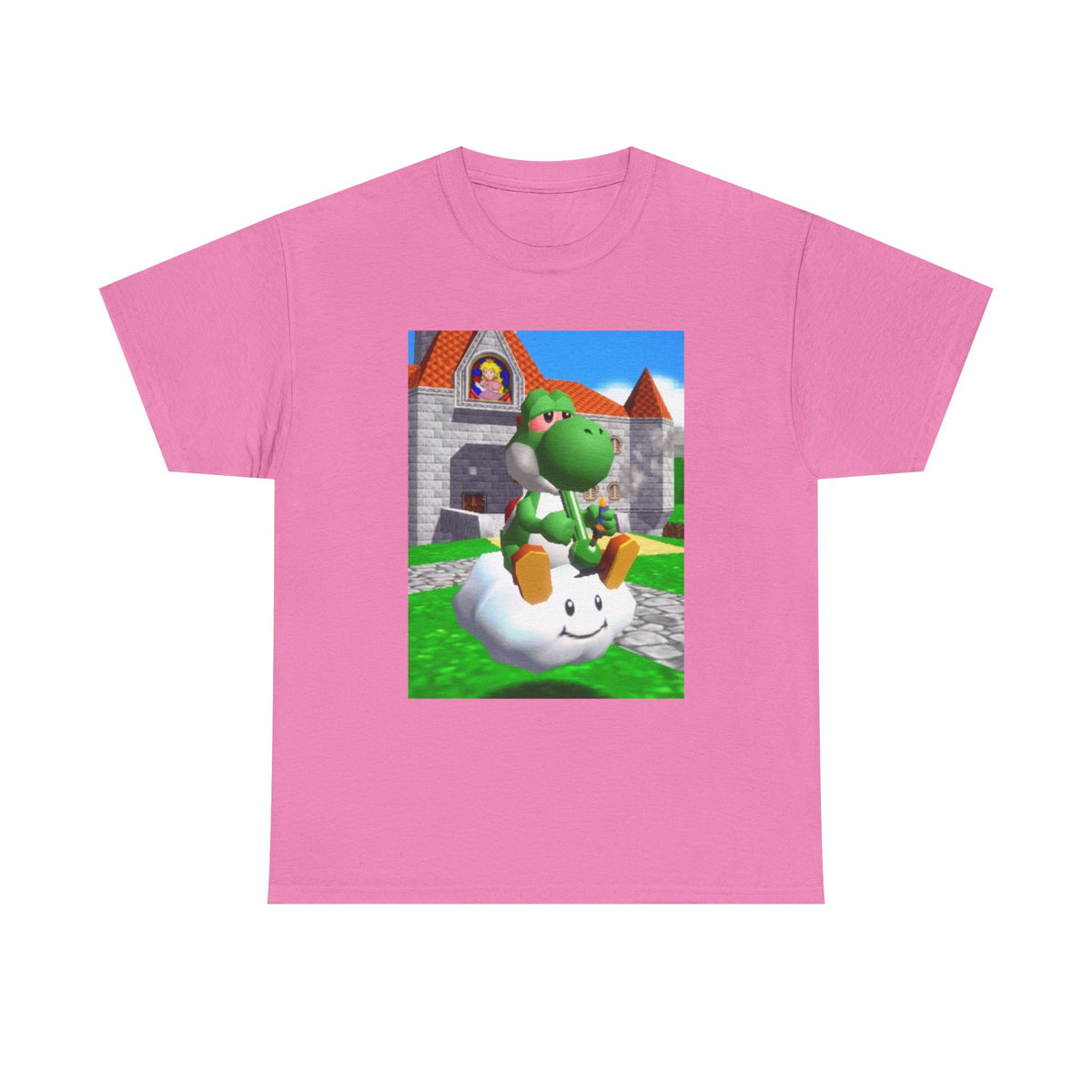 Yoshi Chilling On Cloud At Princess Peach's Castle