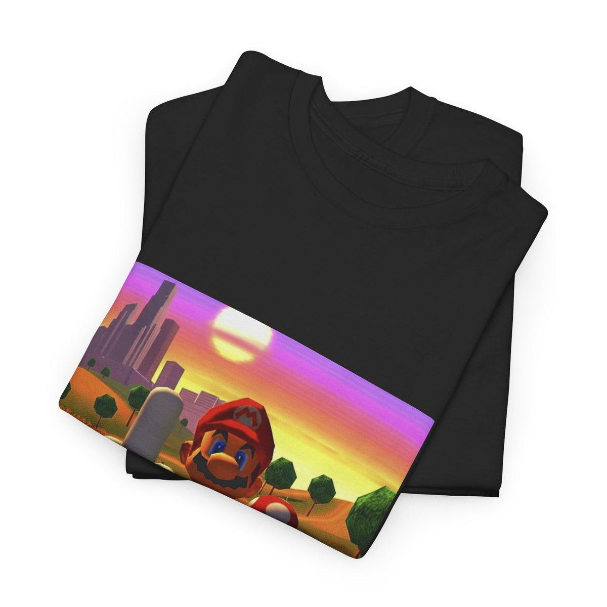 Mario And Mushroom Flipping Off Tee