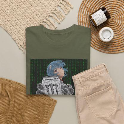Rei Ayanami Holding Monster Energy Wireframe Tee