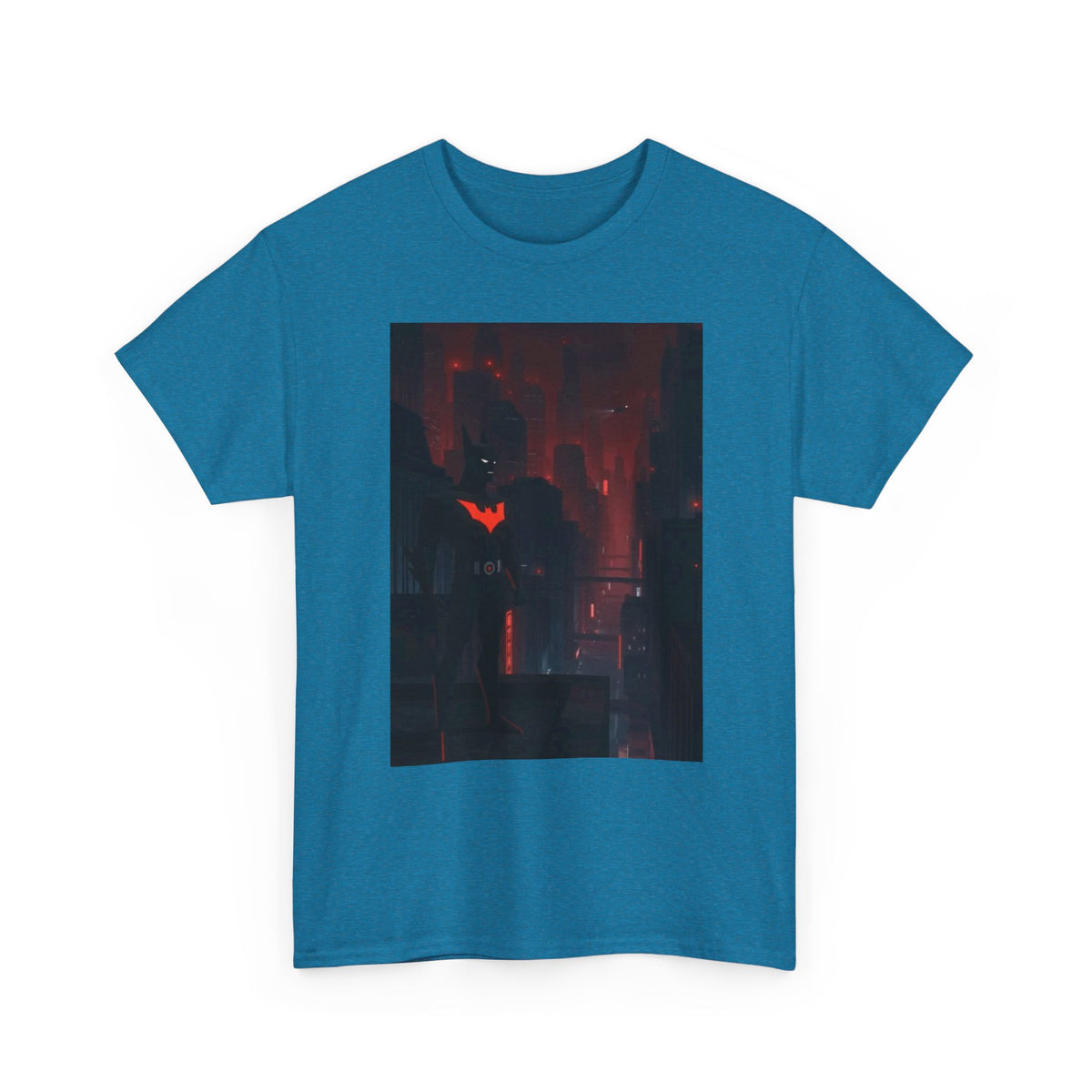 Cyberpunk Bat Hero In Neon City Tee
