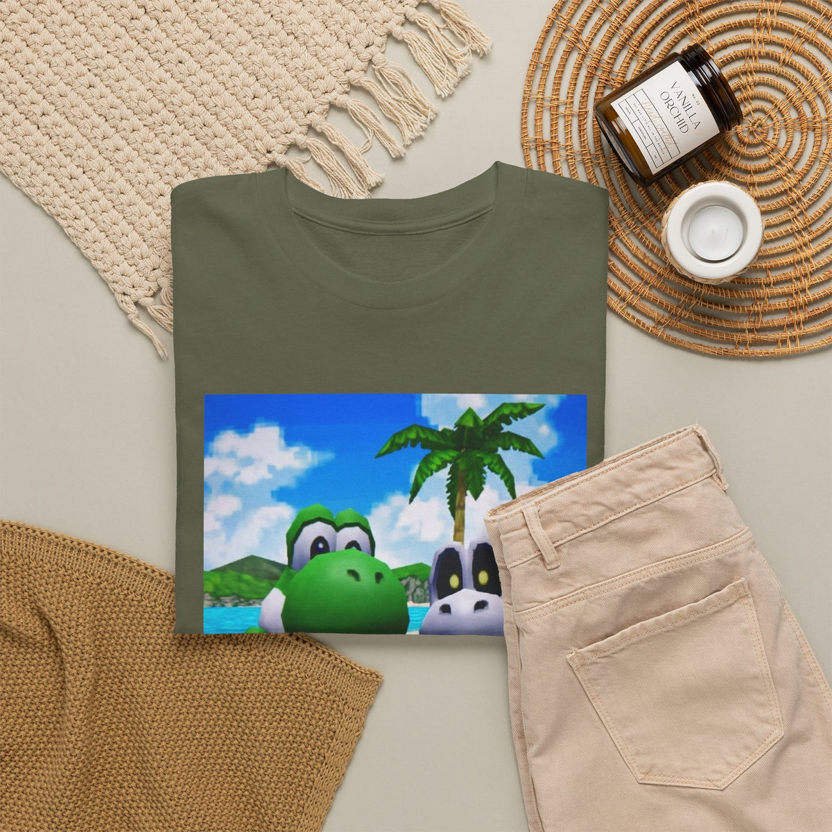 Yoshi and Dry Bones Flipping Off (Design 4)