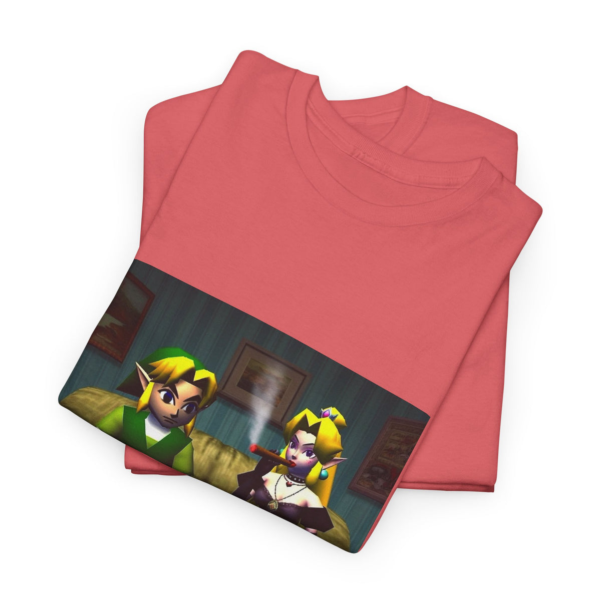 Link and Goth Peach Chillin' and Smoking Tee