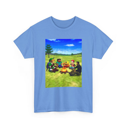 Iconic Gamers Smoking Around Campfire