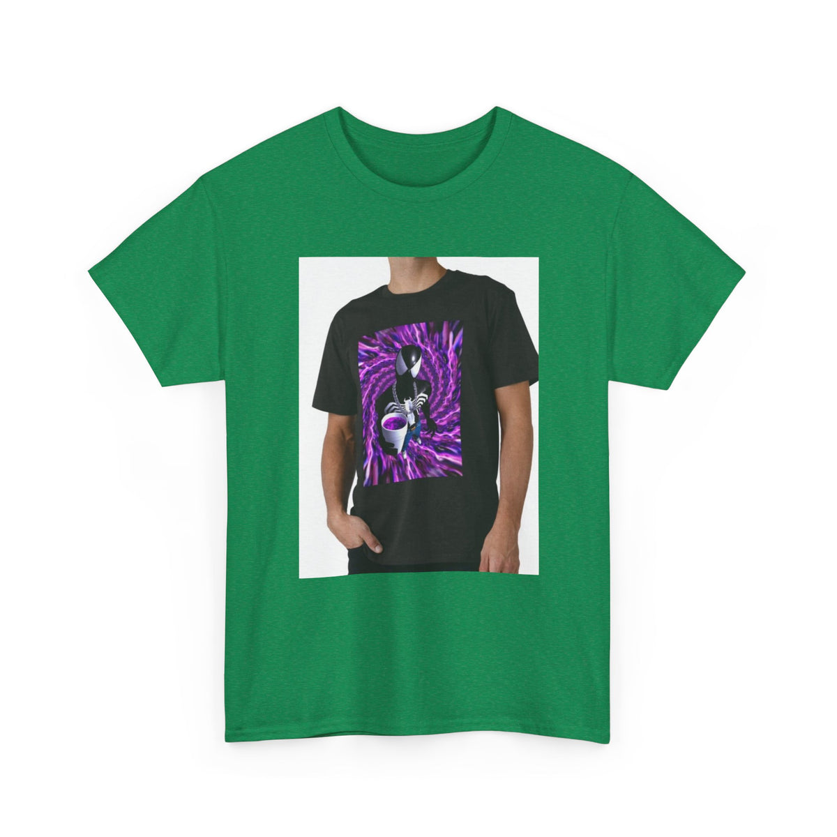 Symbiote Spidey Sipping Lean Tee