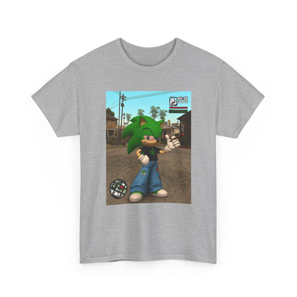 Stoned Green Hedgehog Blazing In Grove Street