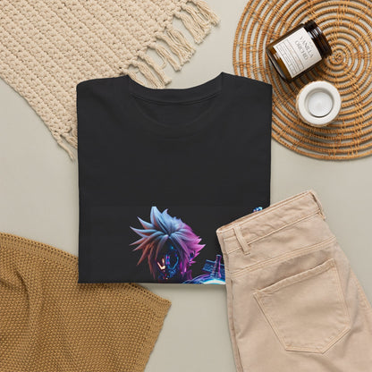 Cyberpunk Warrior With Spiked Hair Tee