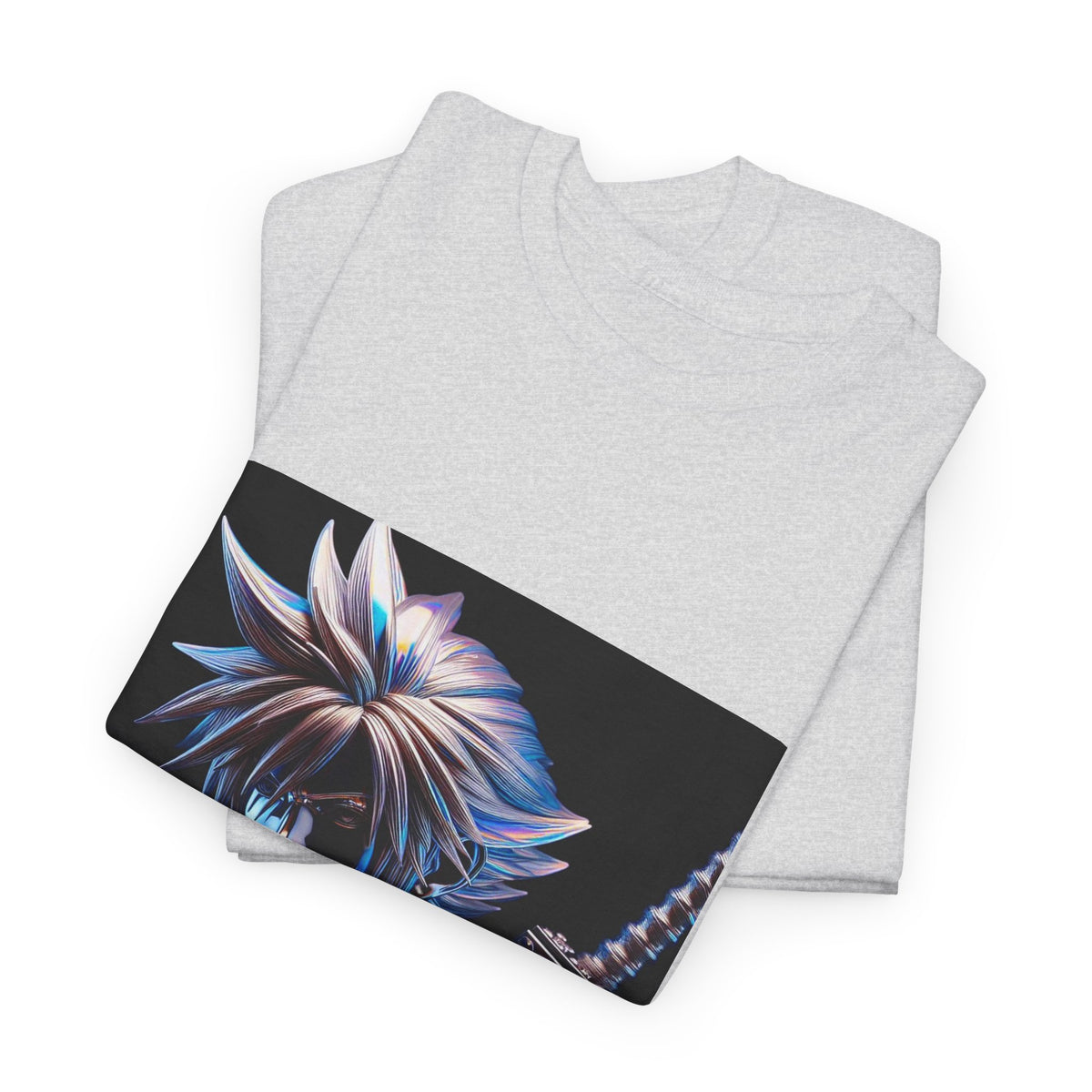 Chrome Warrior With Spiky Hair Tee