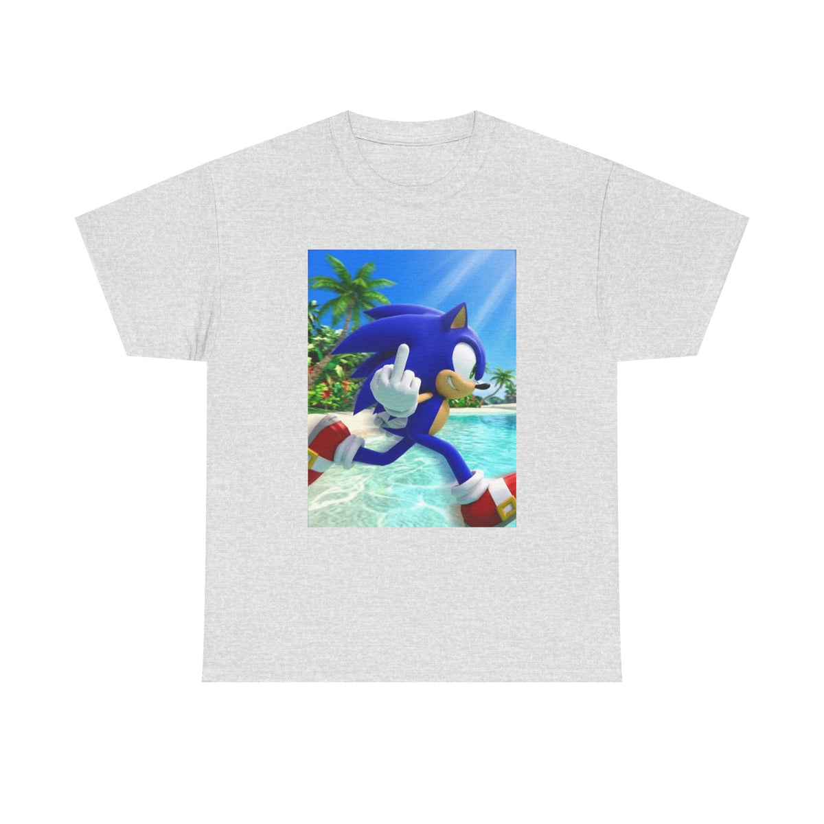 Sonic Flipping Off In Paradise Tee