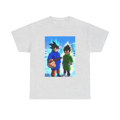 Goku And Vegeta Smoking In Snowy Scene Tee