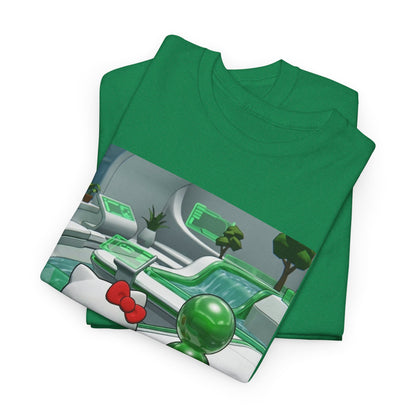 Cute Kitty And Green Dude Flipping Off