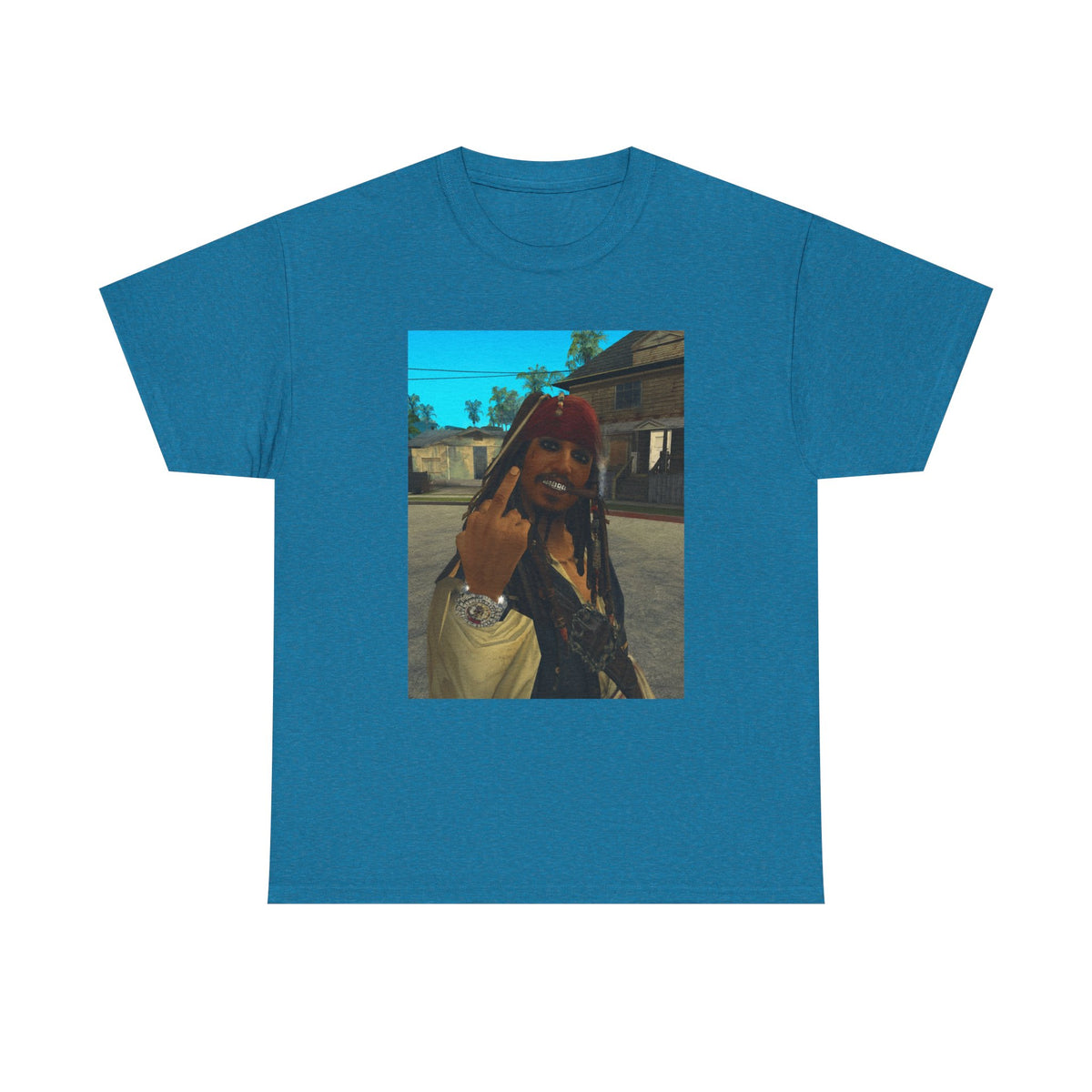 Gangster Jack Sparrow Flipping The Bird Tee